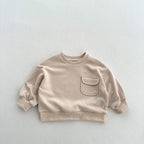 Arrival Kids Unisex Soft Comfortable Long Sleeves Solid Color Top Casual Pullover